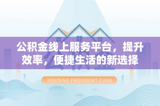 聂荣公积金线上服务平台，提升效率，便捷生活的新选择